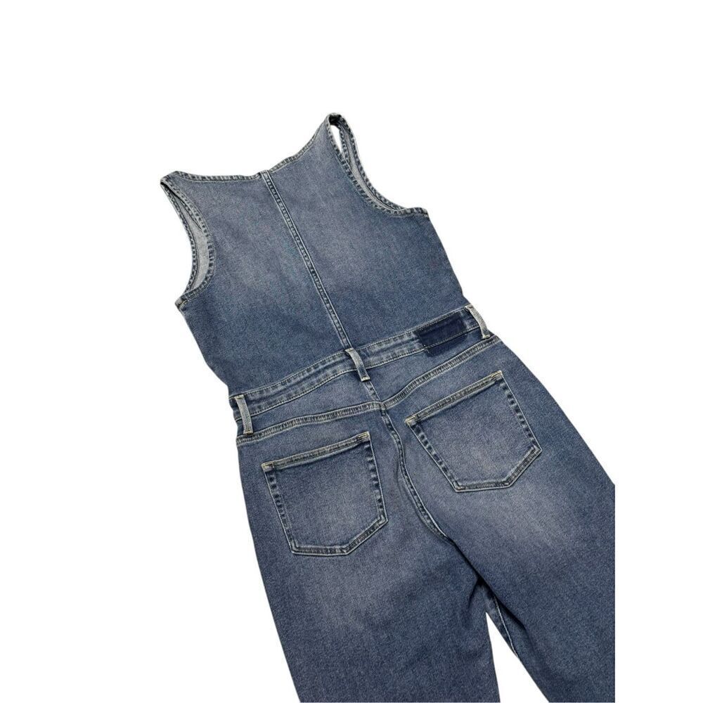 NWT Women’s ETICA X ANTHROPOLOGIE Ivy denim Jean sleeveless jumpsuit size medium - Picture 9 of 14